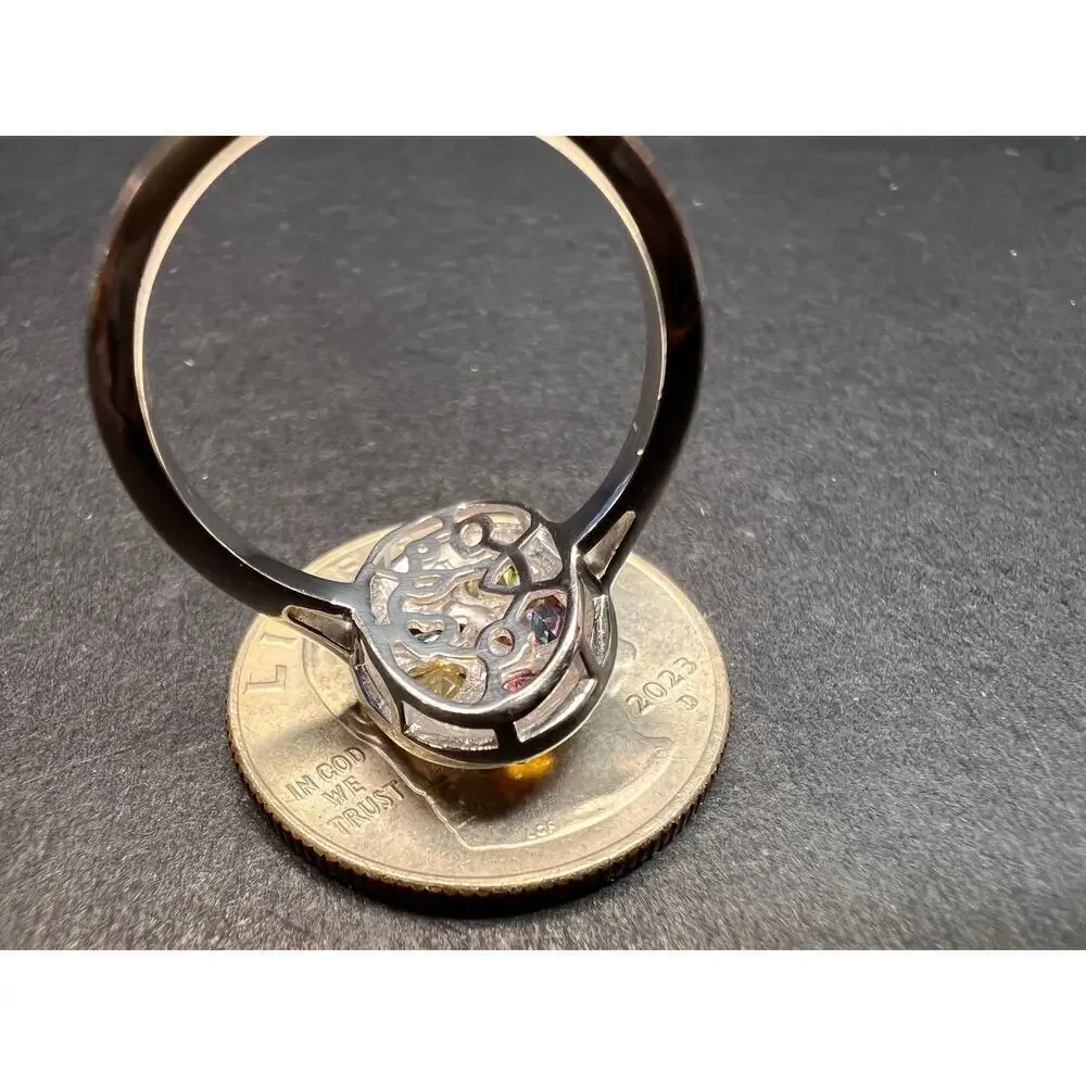 NEW cosmic mystic topaz ring in sterling silver size 8